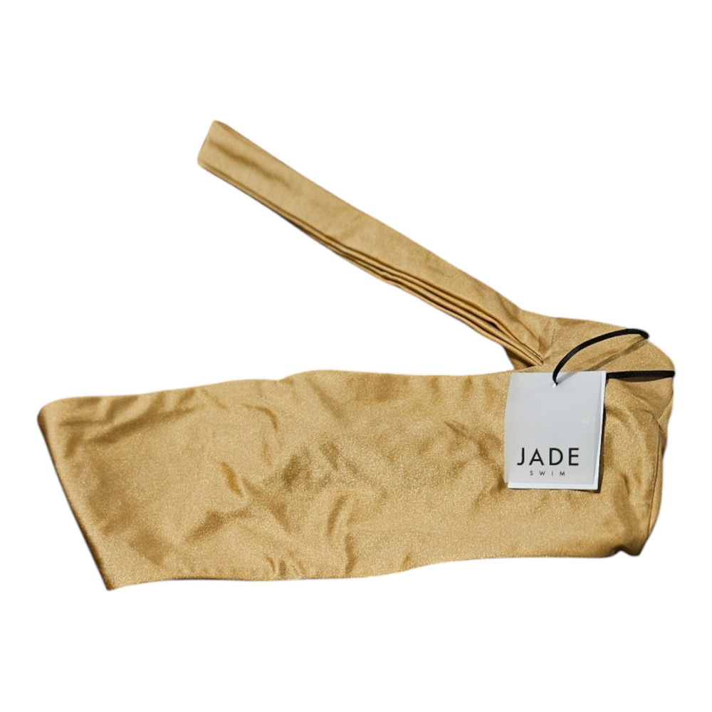 Jade Swim Small Gold Colored Halo Top Bikini Top